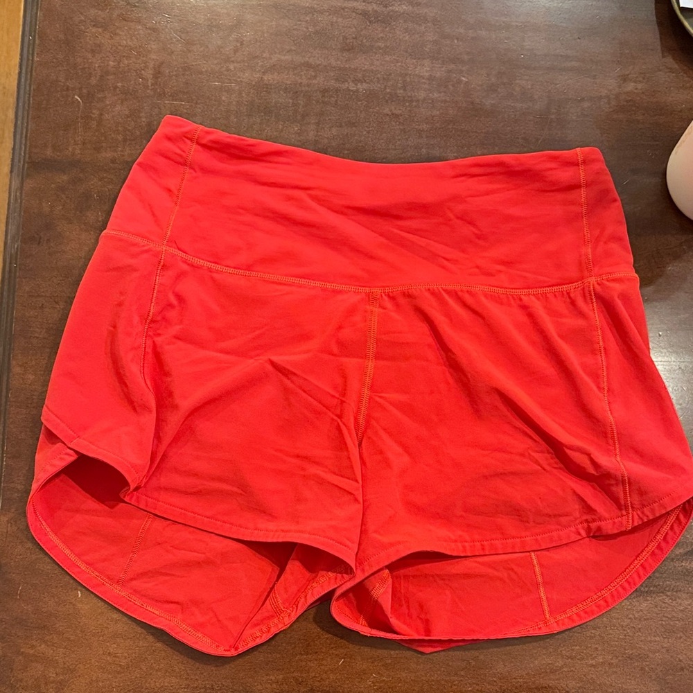 Lululemon Athletica Red Athletic Shorts